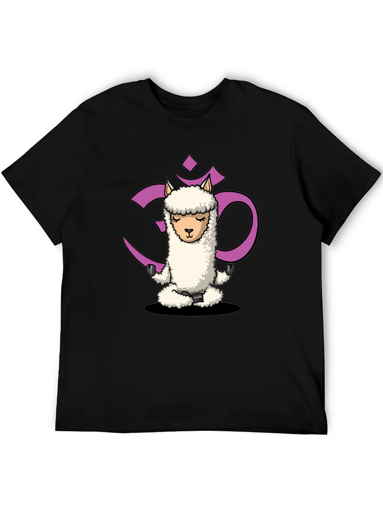 Zen Llama T-Shirt - Meditating Alpaca OM Graphic Tee