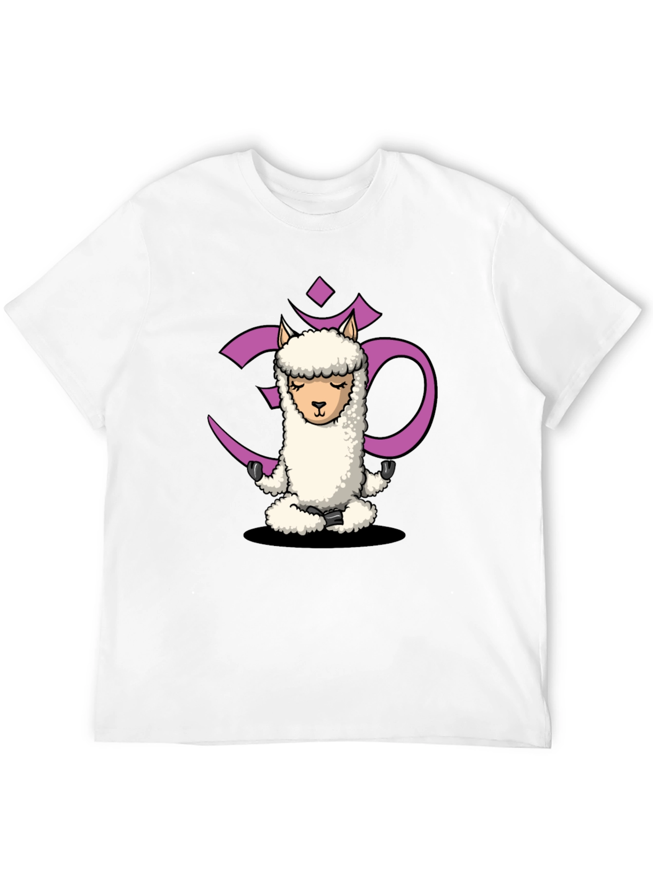 Zen Llama T-Shirt - Meditating Alpaca OM Graphic Tee