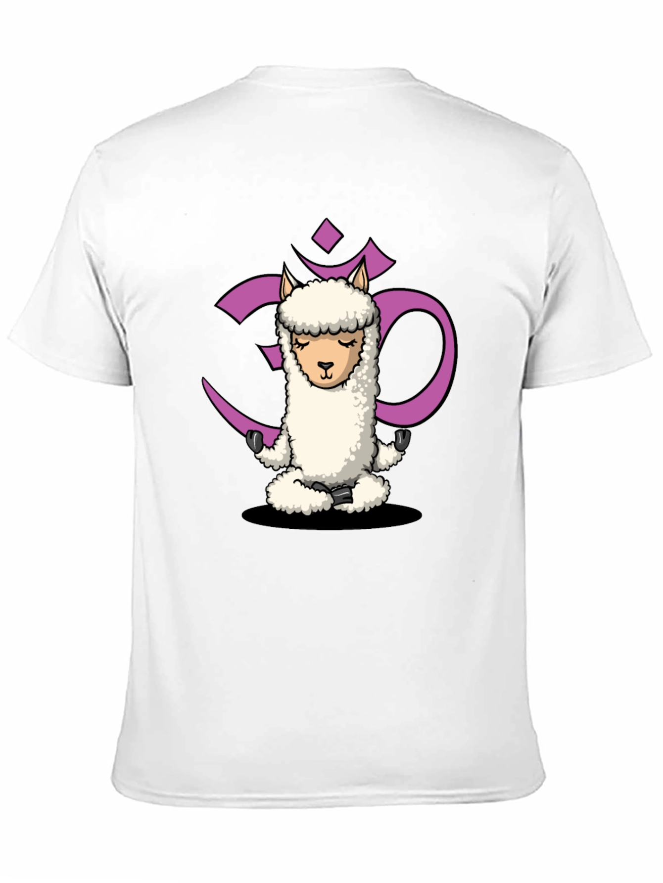 Zen Llama T-Shirt - Meditating Alpaca OM Graphic Tee