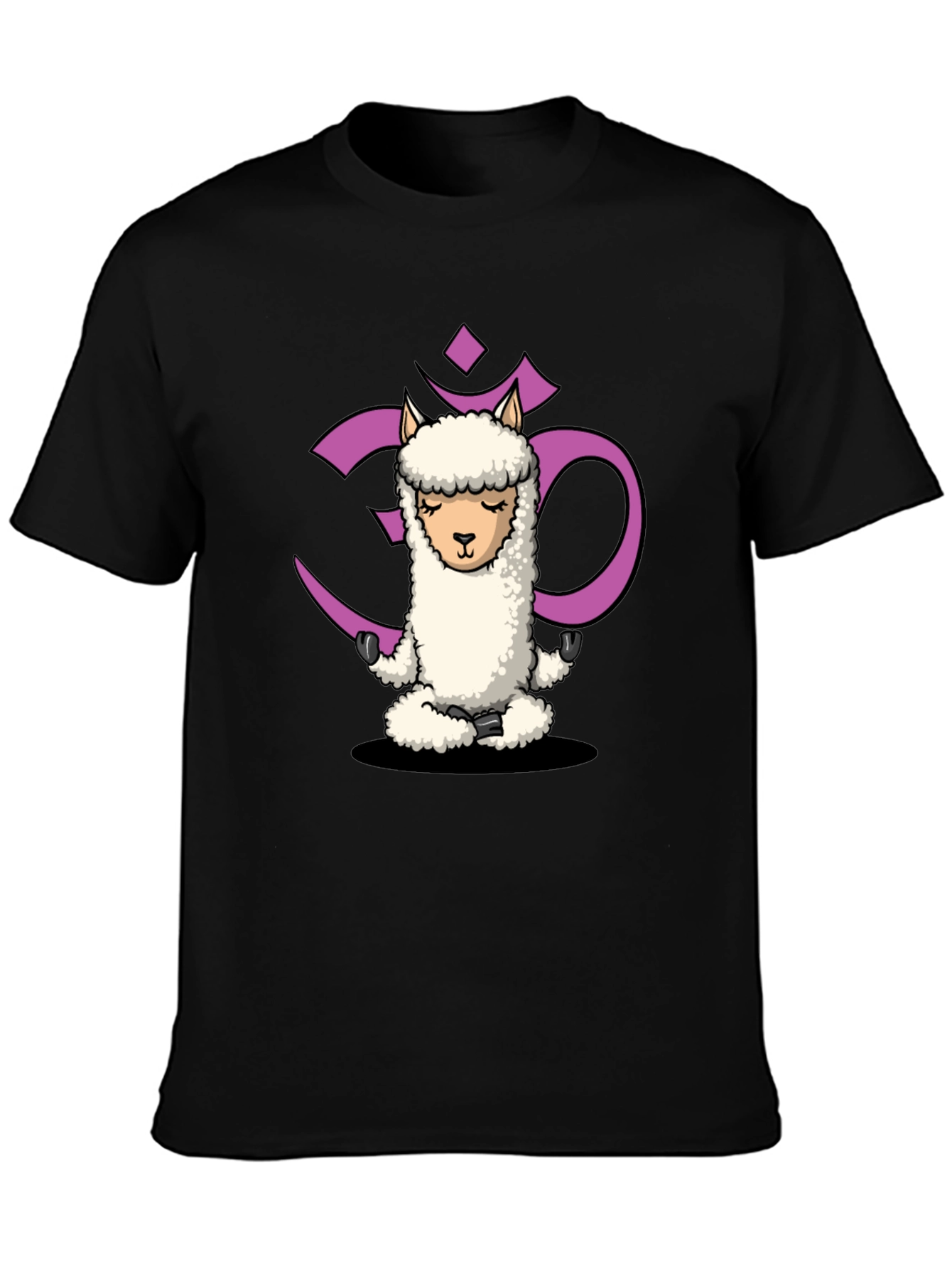 Zen Llama T-Shirt - Meditating Alpaca OM Graphic Tee