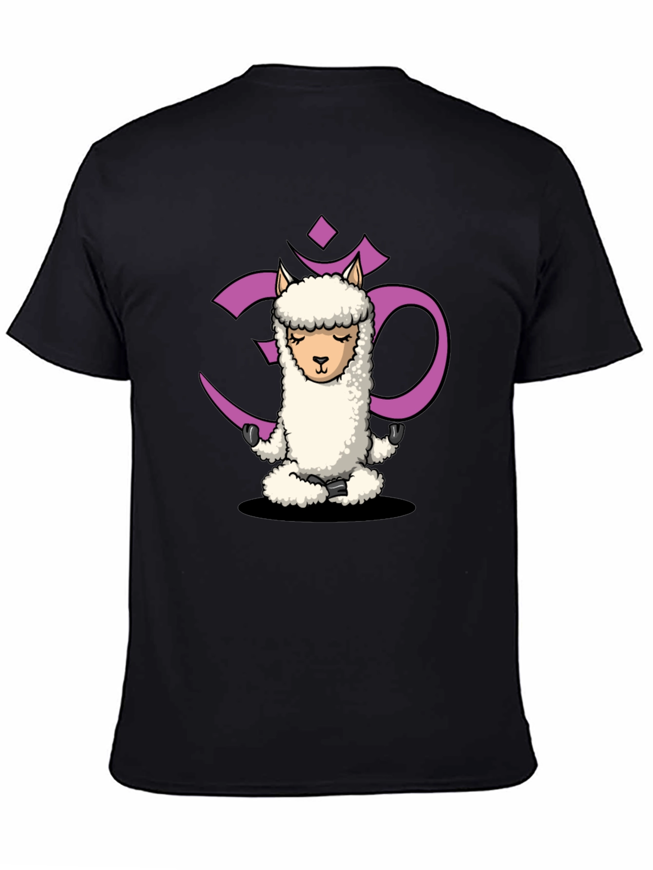 Zen Llama T-Shirt - Meditating Alpaca OM Graphic Tee