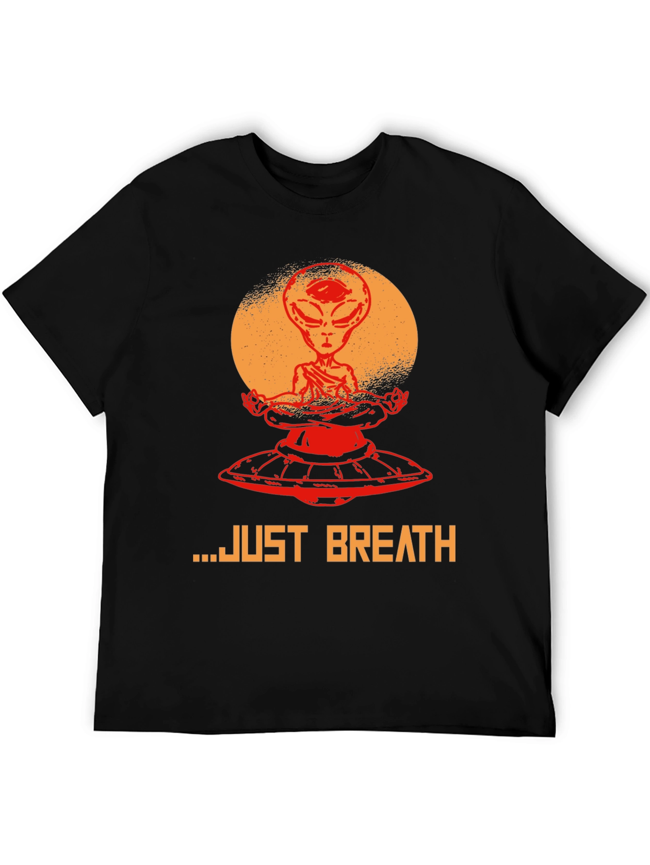 Alien Meditation T-Shirt - Just Breathe Graphic Tee