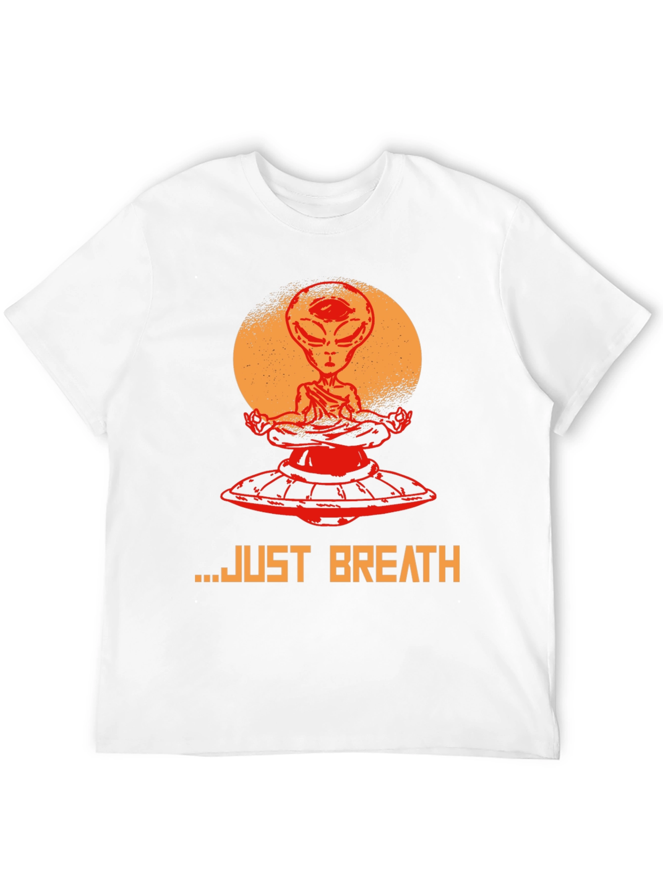 Alien Meditation T-Shirt - Just Breathe Graphic Tee