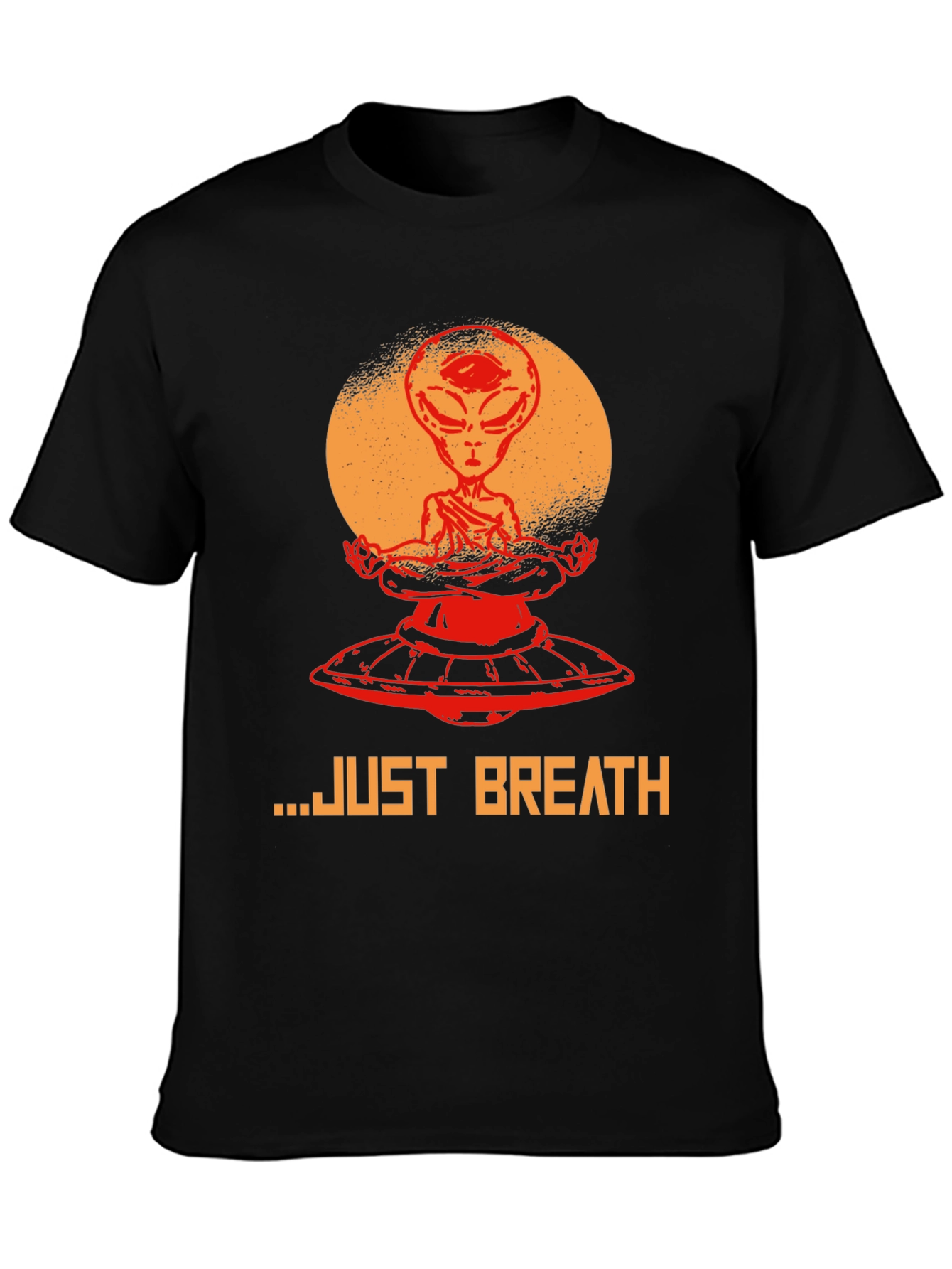Alien Meditation T-Shirt - Just Breathe Graphic Tee