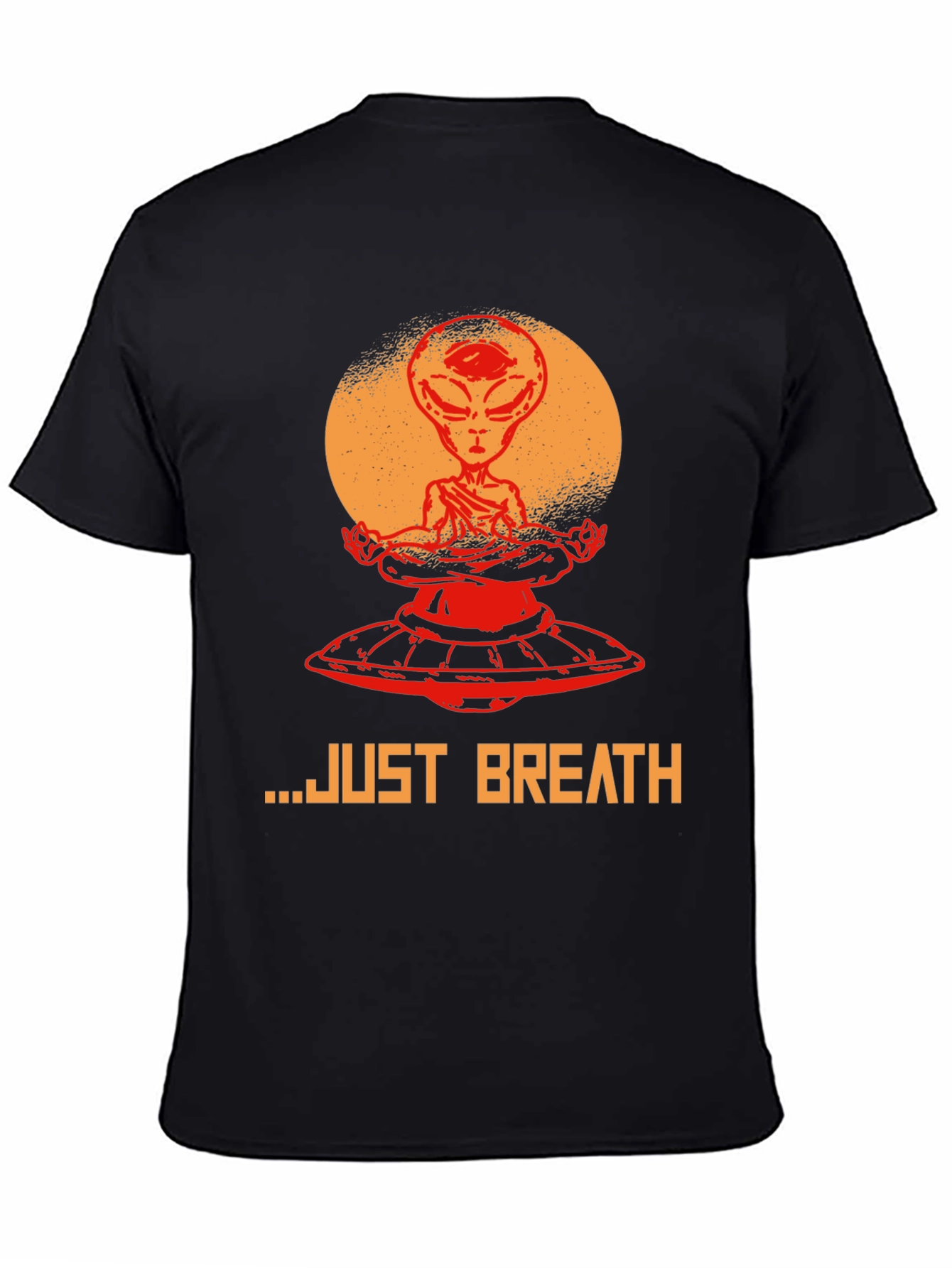 Alien Meditation T-Shirt - Just Breathe Graphic Tee