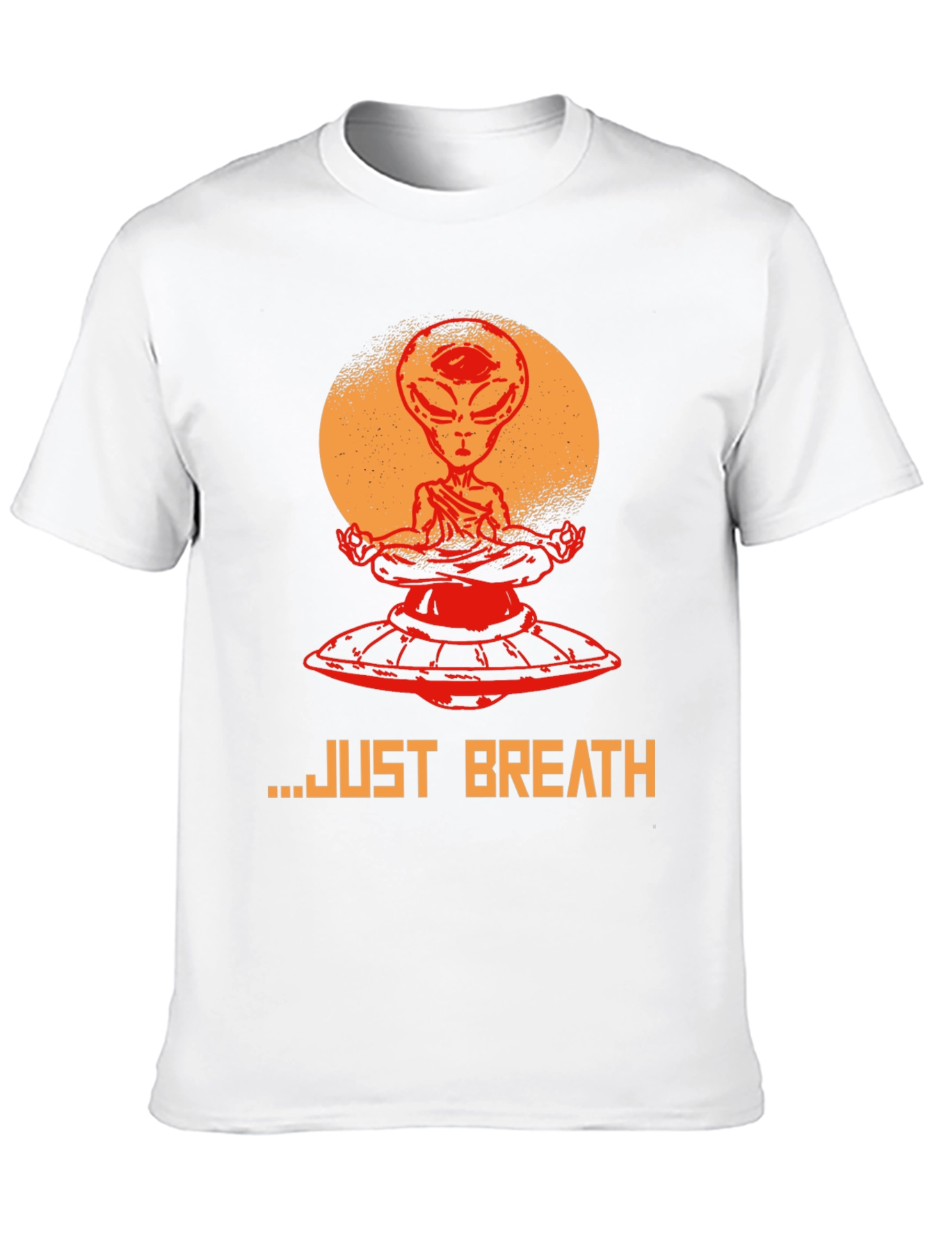 Alien Meditation T-Shirt - Just Breathe Graphic Tee