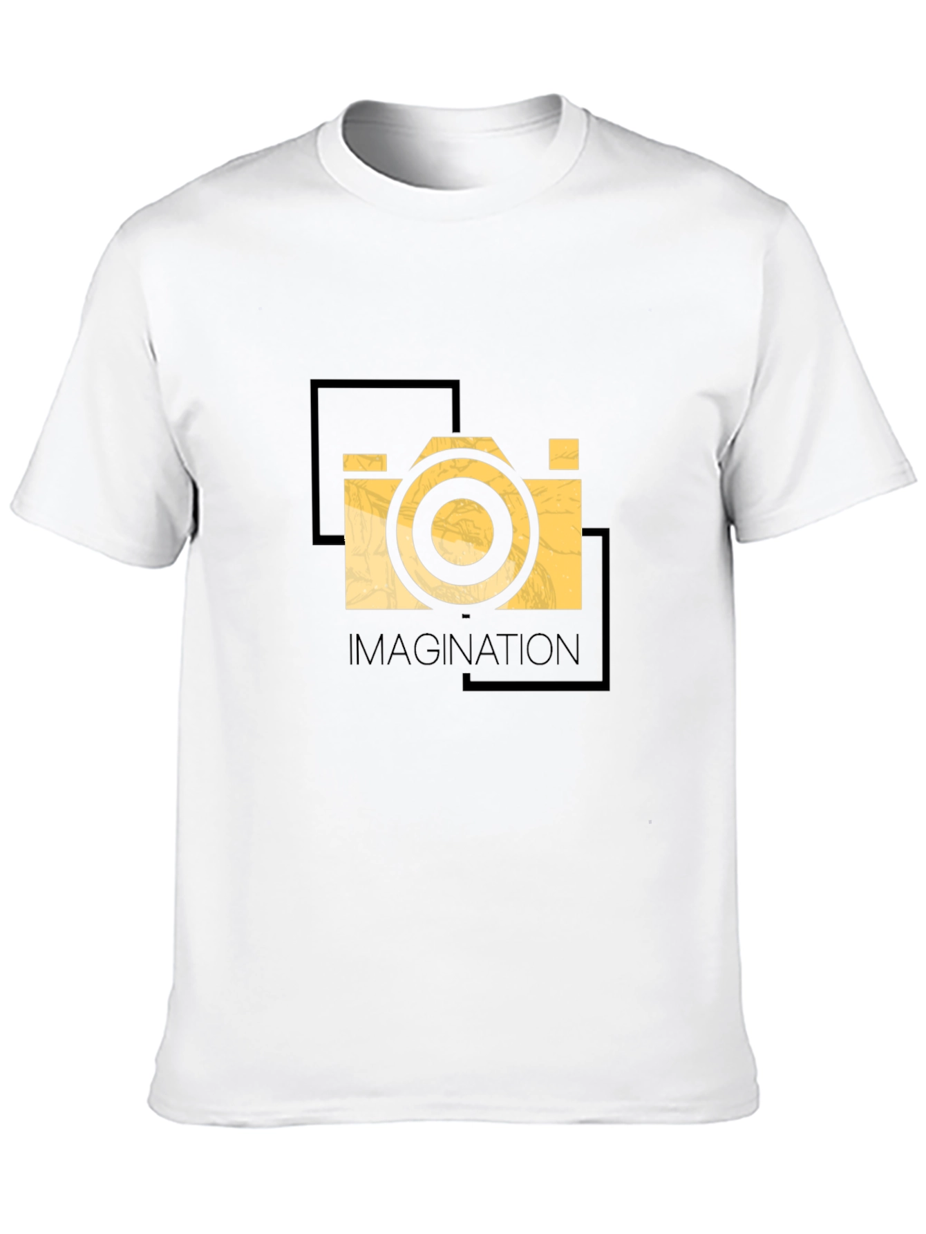 Imagination Camera Graphic T-Shirt - Black Cotton Blend
