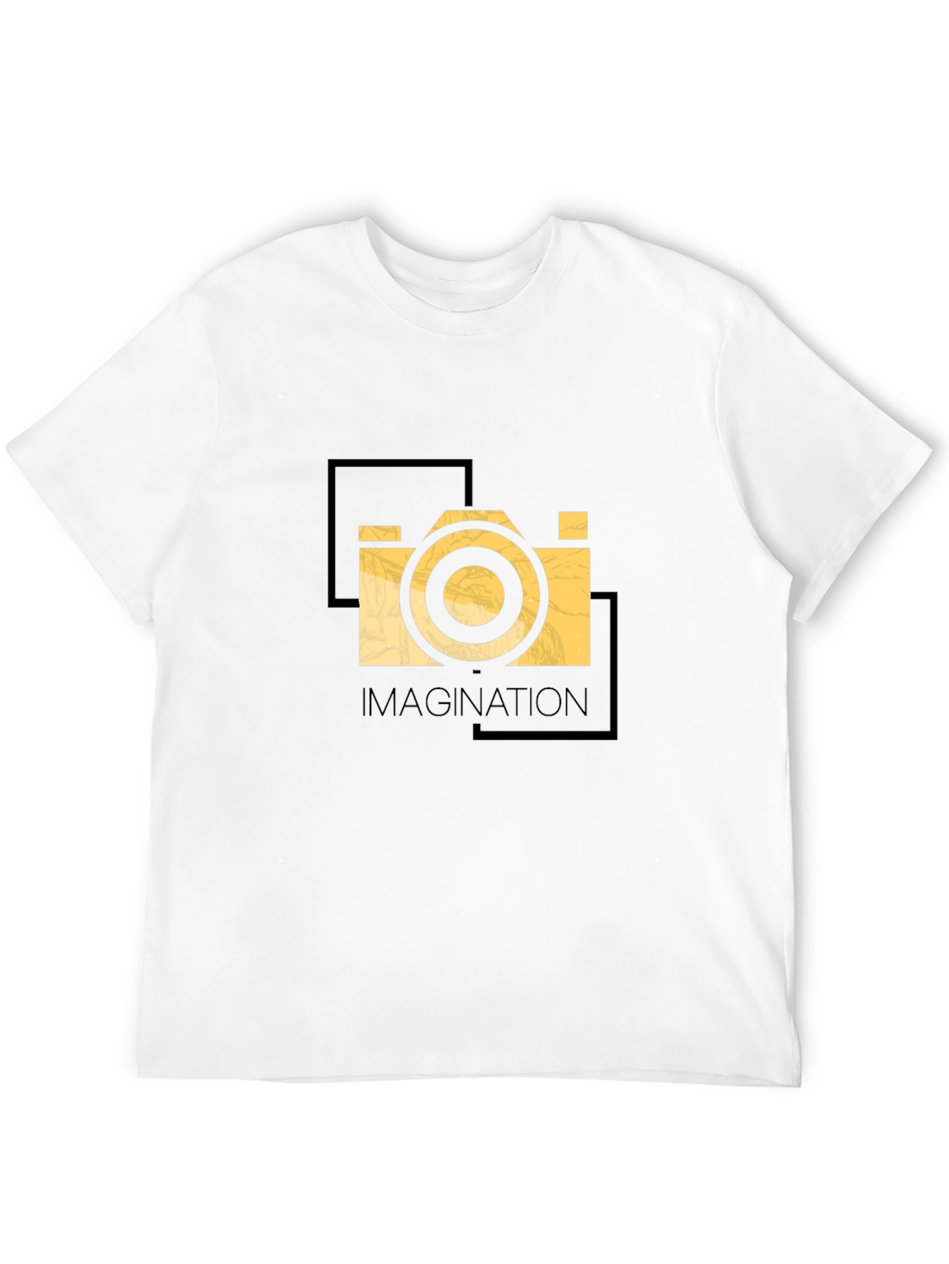 Imagination Camera Graphic T-Shirt - Black Cotton Blend