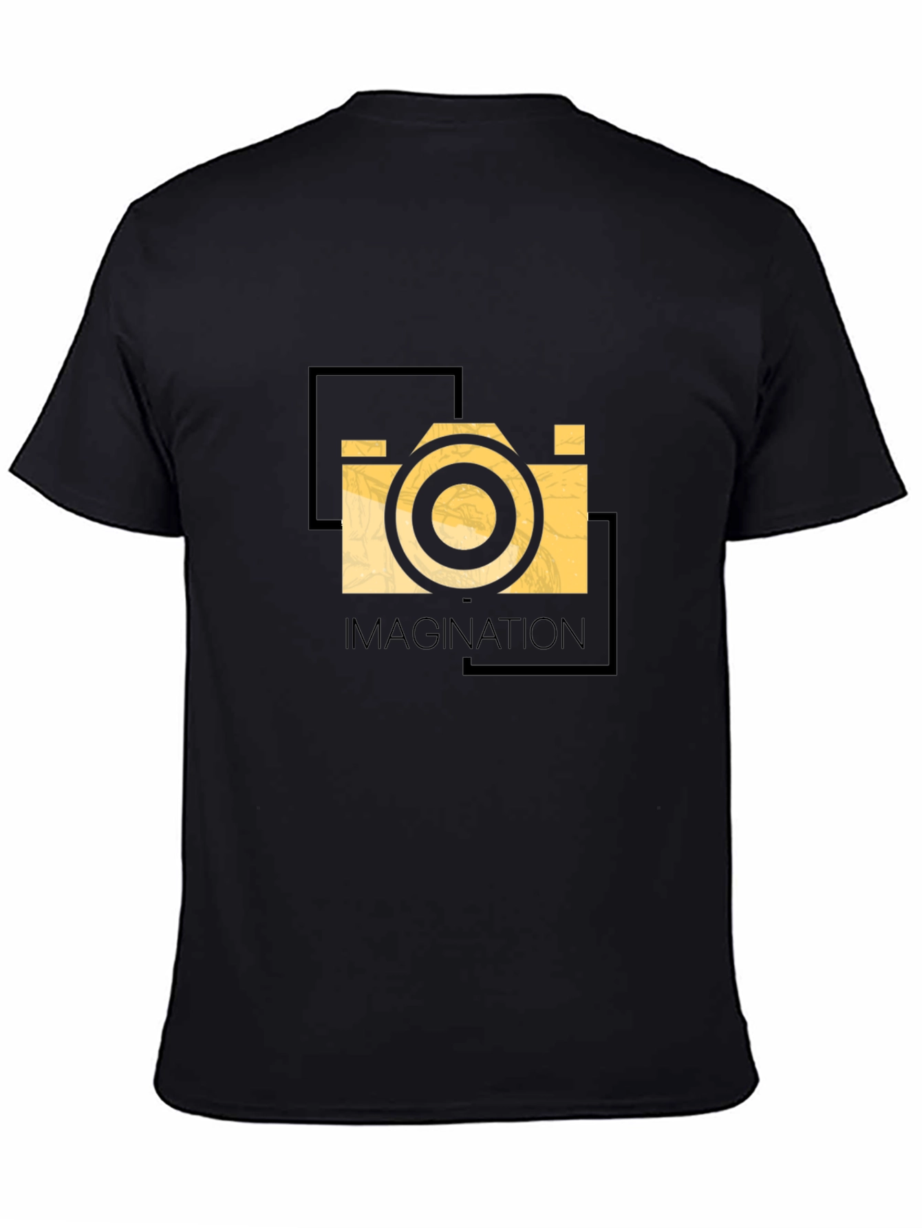 Imagination Camera Graphic T-Shirt - Black Cotton Blend