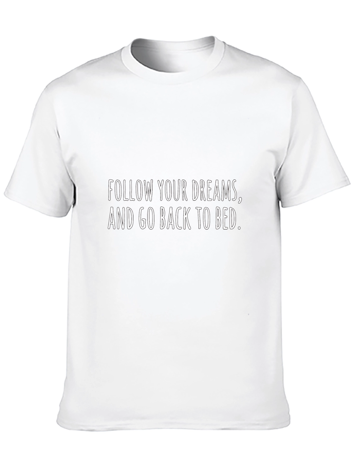 Follow Your Dreams Graphic Tee - Black Cotton T-Shirt