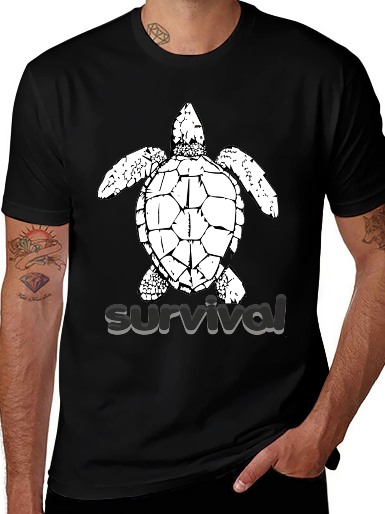 Survival Turtle Graphic Tee