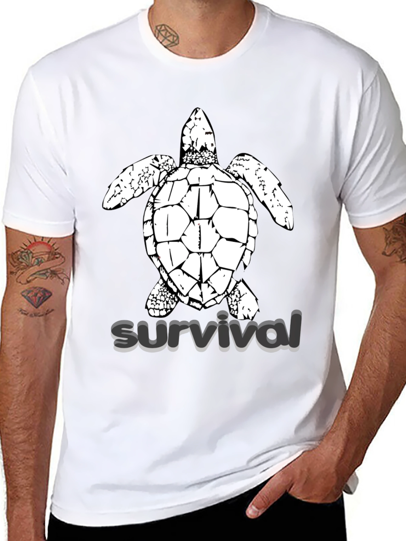 Survival Turtle Graphic Tee