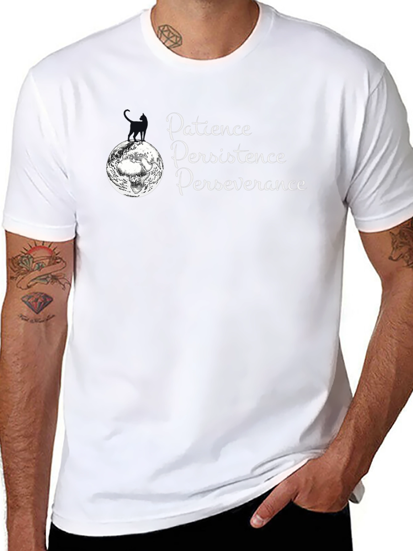 Patience Perseverance Persistence Black T-Shirt