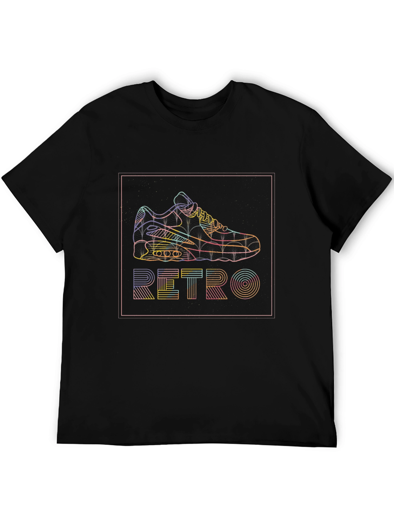 Retro Sneaker Graphic T-Shirt - Black