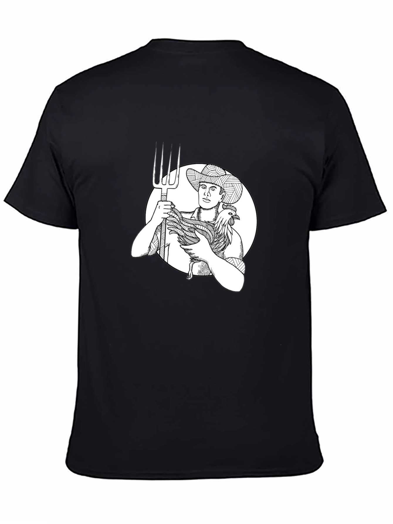 Farmer Graphic Tee - Black Cotton T-Shirt