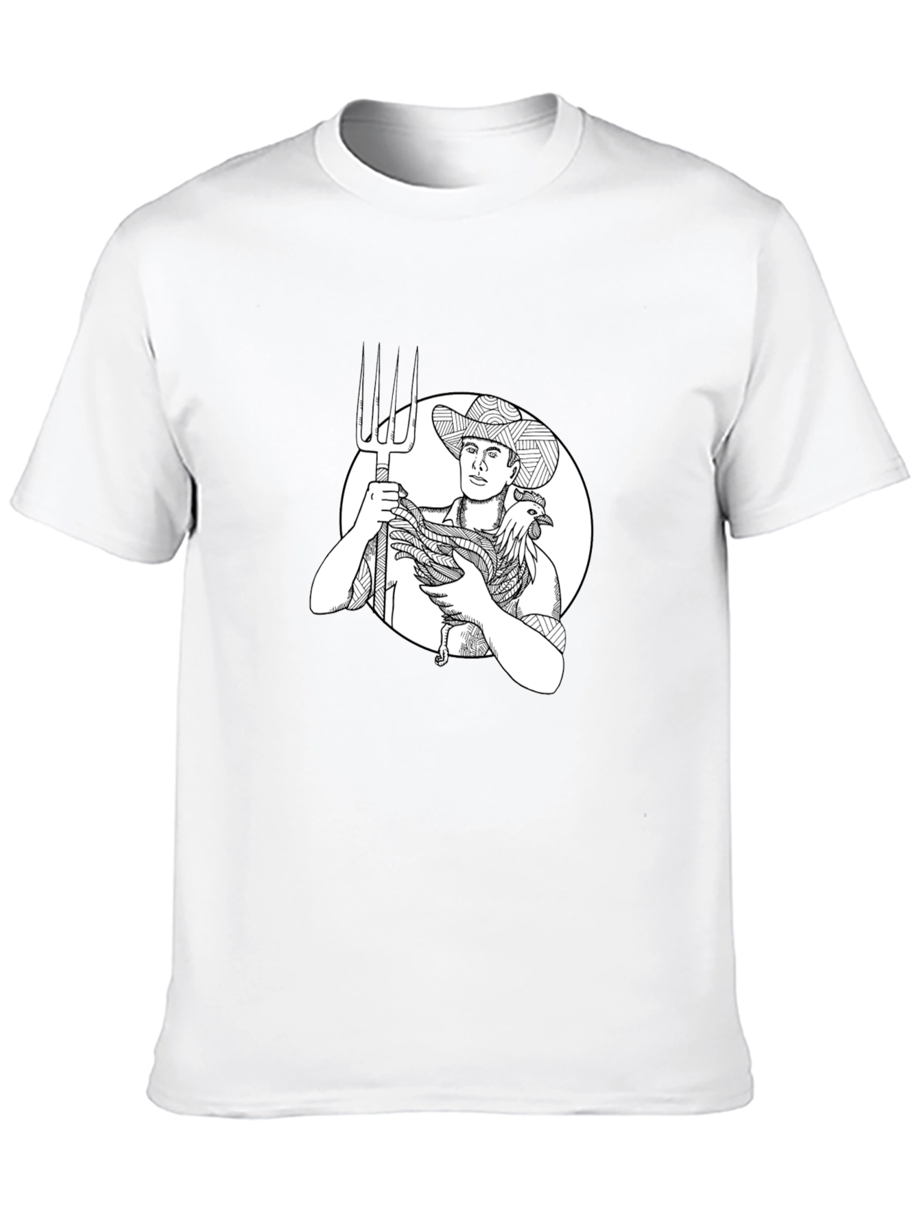 Farmer Graphic Tee - Black Cotton T-Shirt