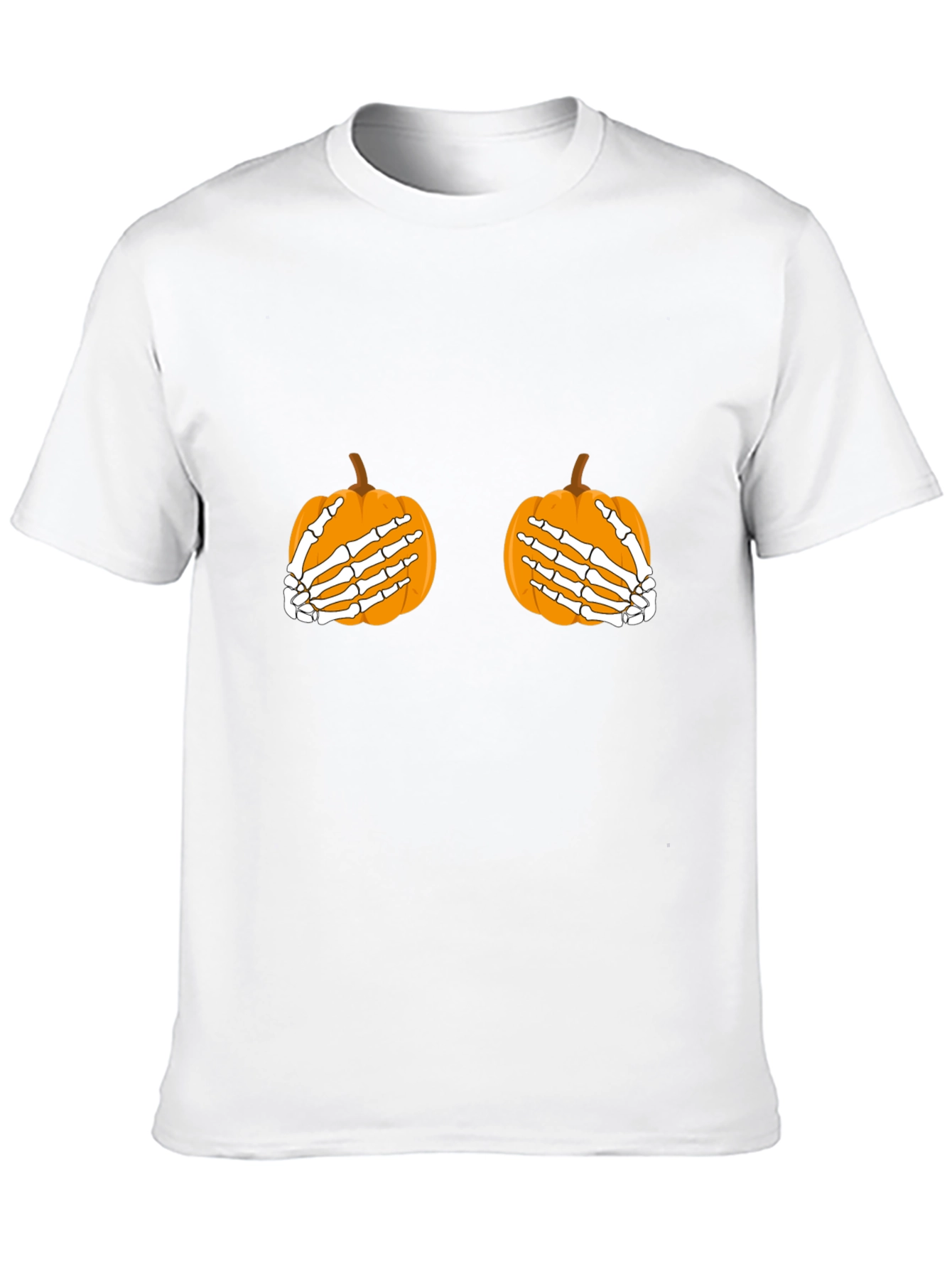 Halloween Pumpkin Skeleton Hands T-Shirt