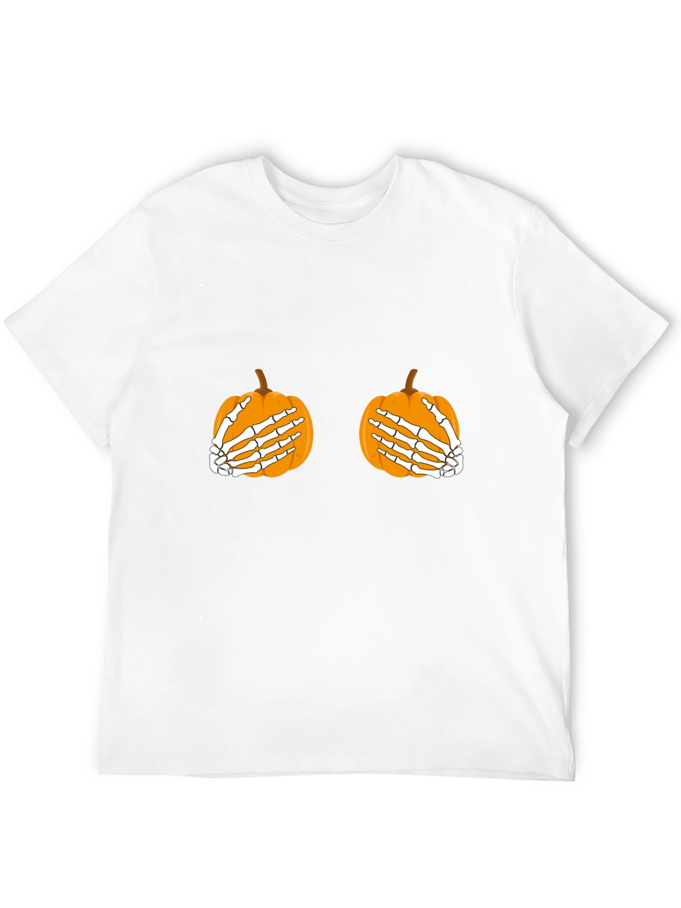 Halloween Pumpkin Skeleton Hands T-Shirt