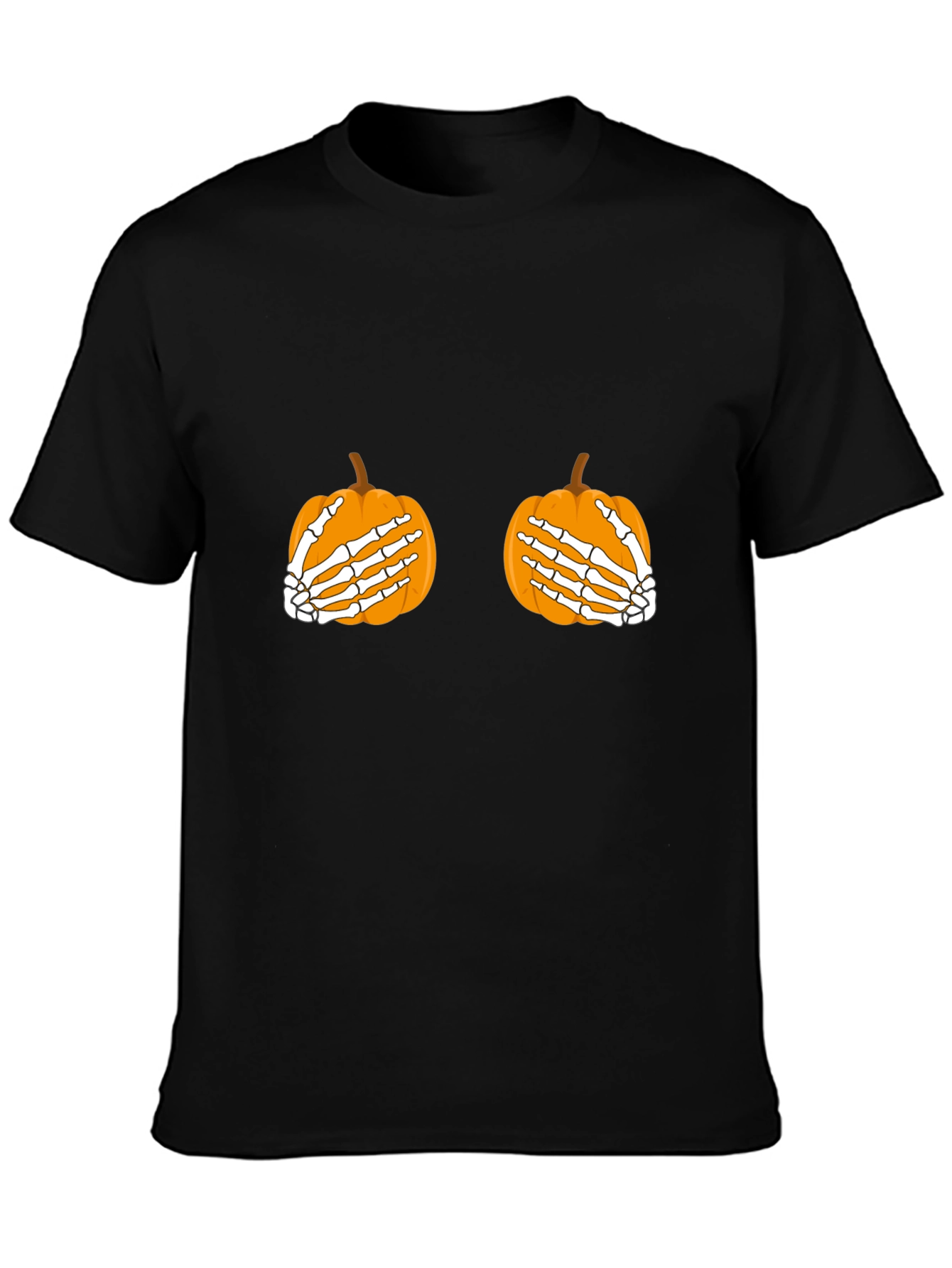 Halloween Pumpkin Skeleton Hands T-Shirt