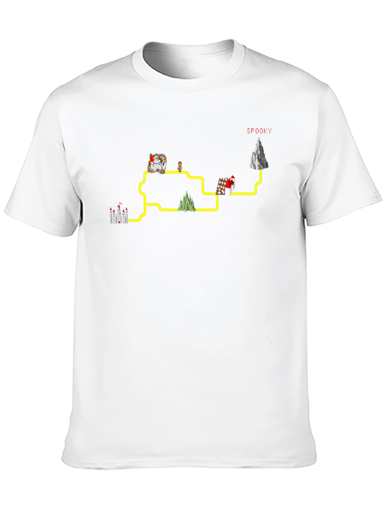 Retro Video Game Map T-Shirt - Spooky Edition