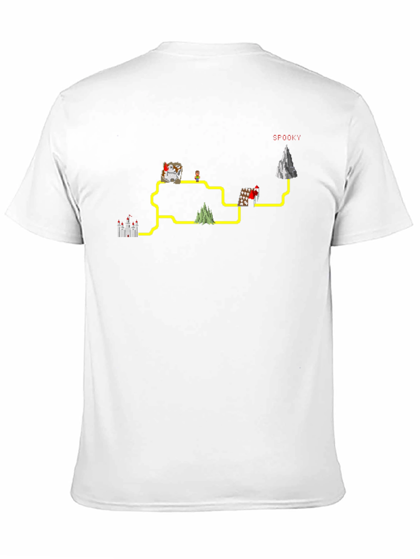 Retro Video Game Map T-Shirt - Spooky Edition