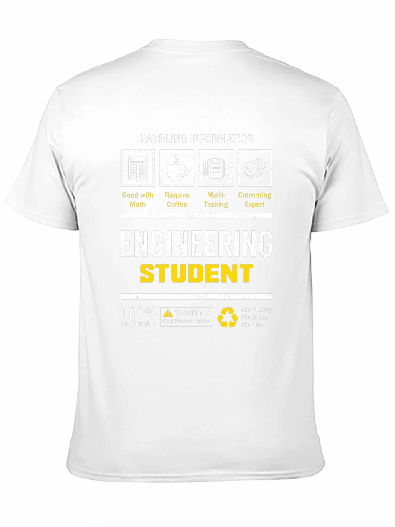 Engineering Student Funny Black T-Shirt