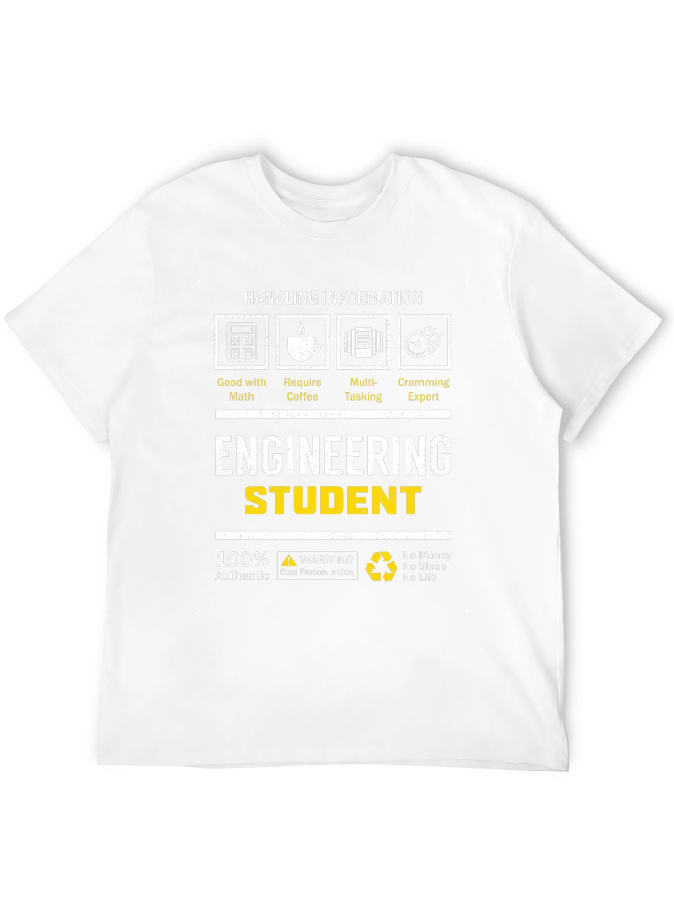 Engineering Student Funny Black T-Shirt