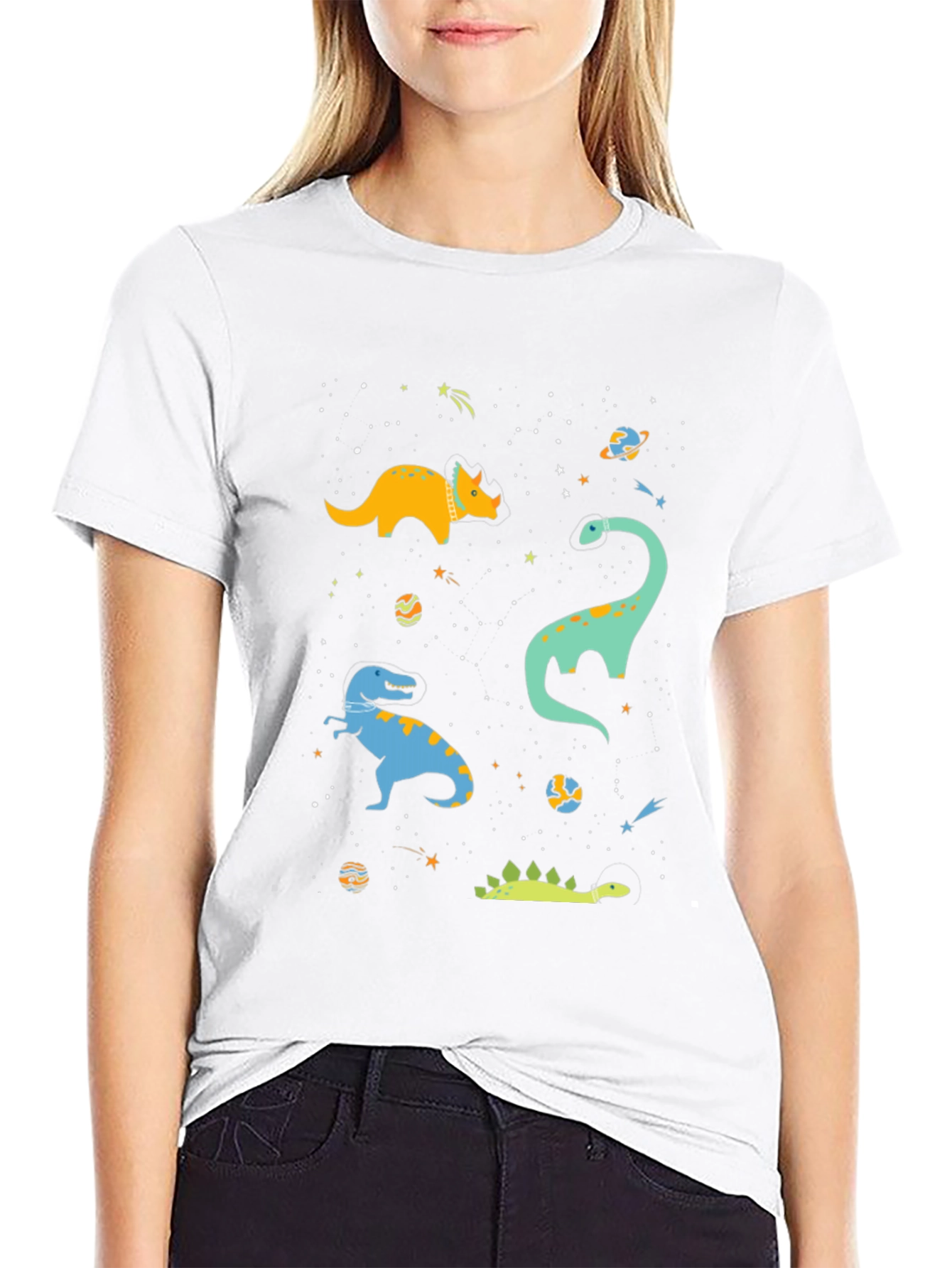 Dinosaur Space T-Shirt - Galaxy Dino Tee
