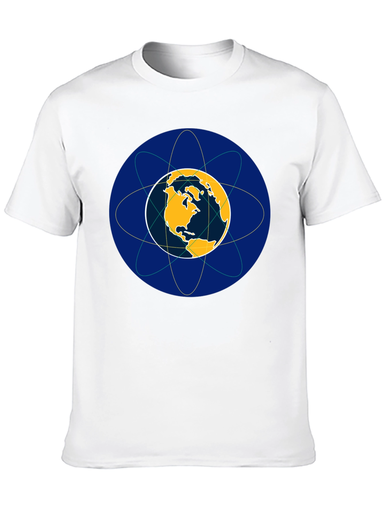 Earth Atom Design T-Shirt - Black