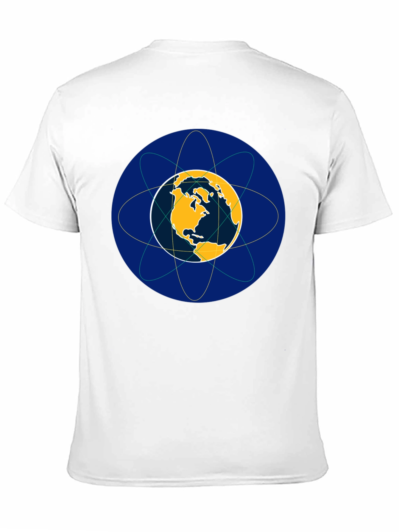 Earth Atom Design T-Shirt - Black