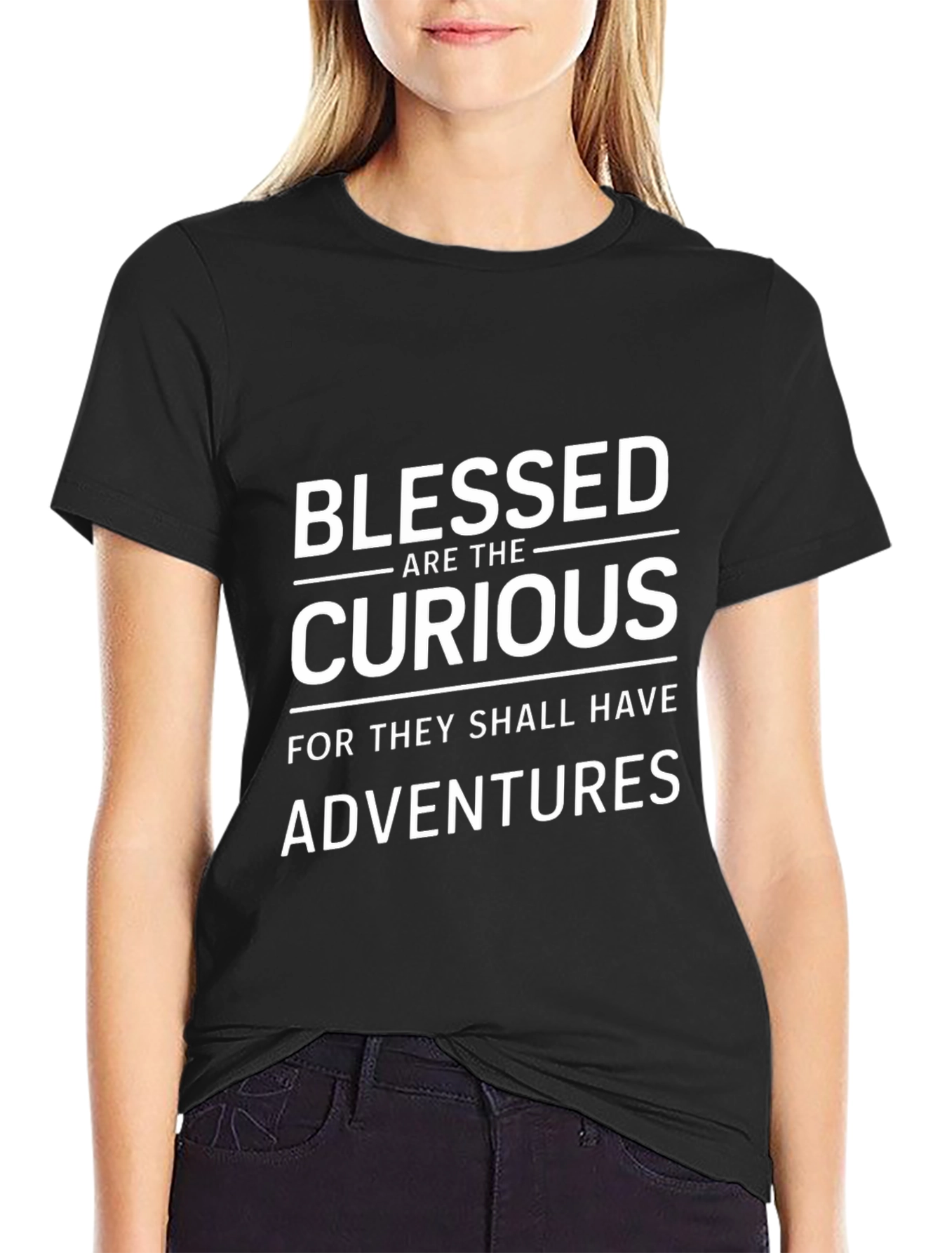Blessed Are The Curious T-Shirt Black