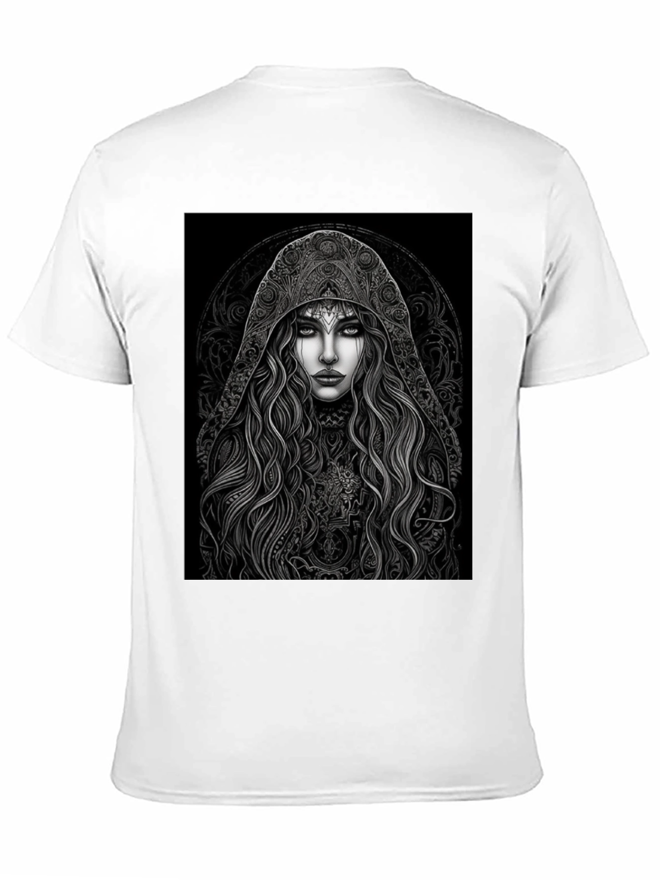 Mystic Maiden Graphic Tee - Black Cotton Blend