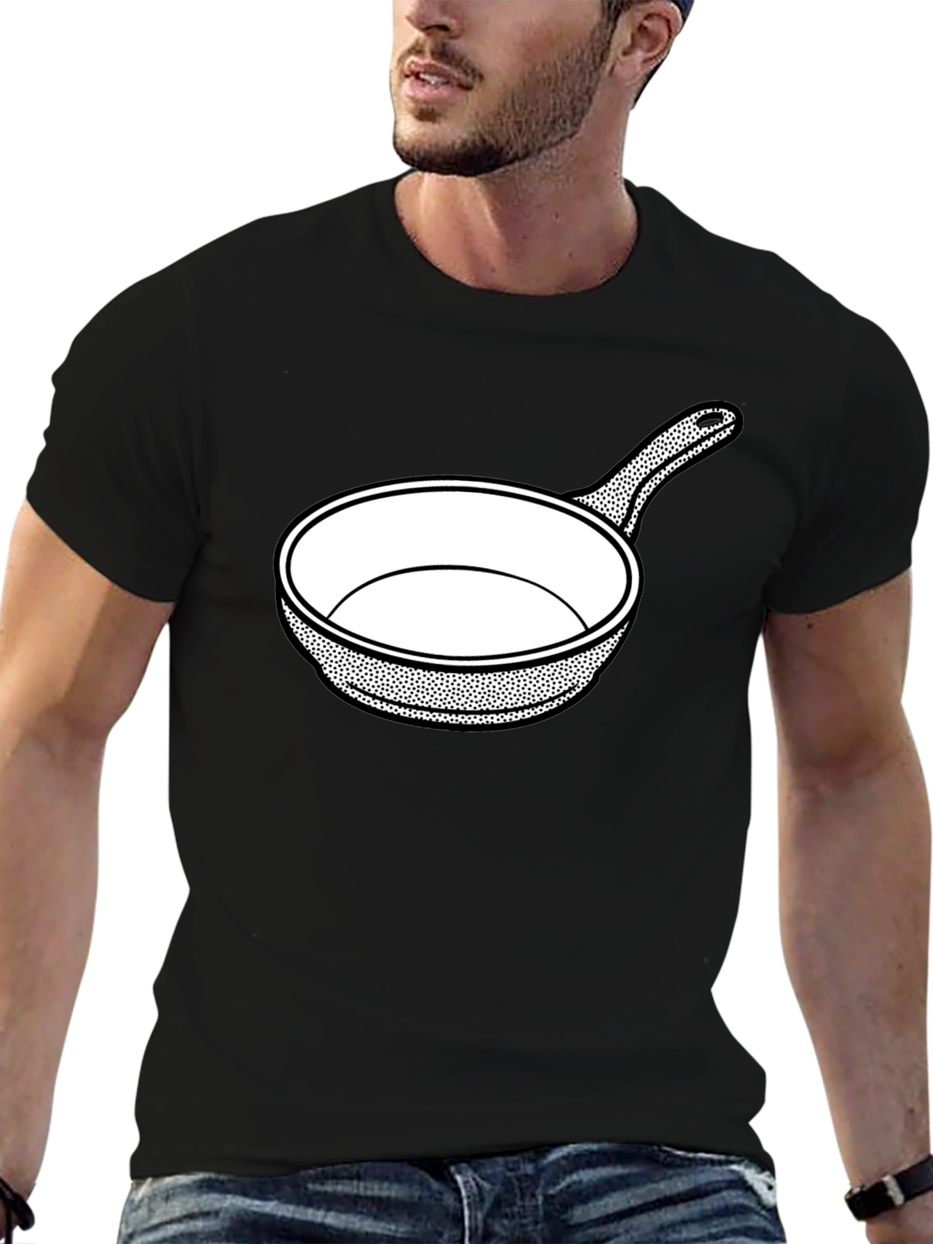 Frying Pan Graphic Tee - Novelty Cookware T-Shirt