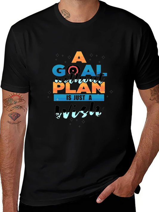 Goal Plan Wish Graphic Tee - Motivational T-Shirt