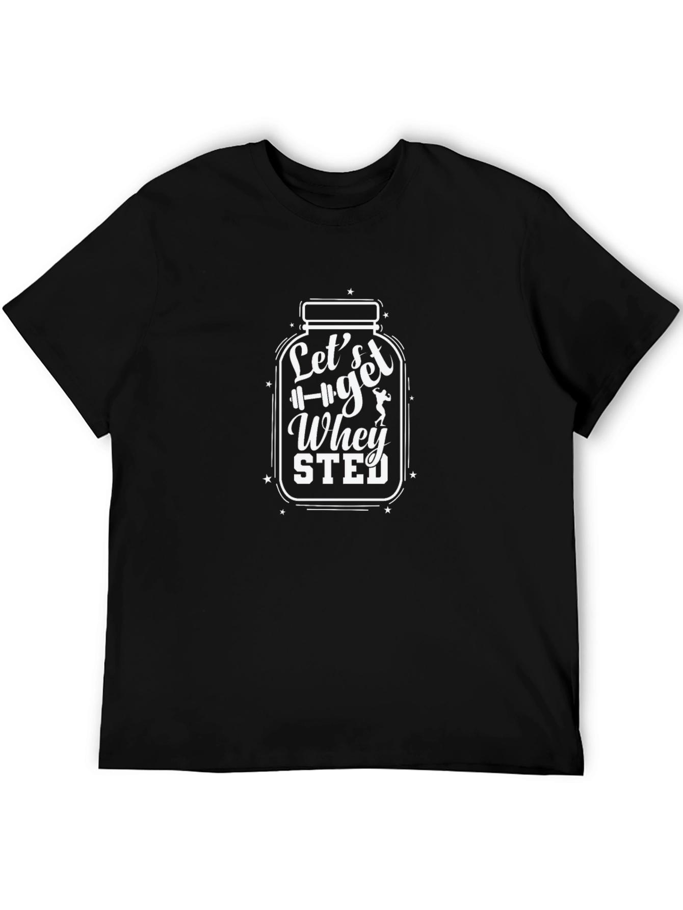 Lets Get Wheysted Black Graphic Tee