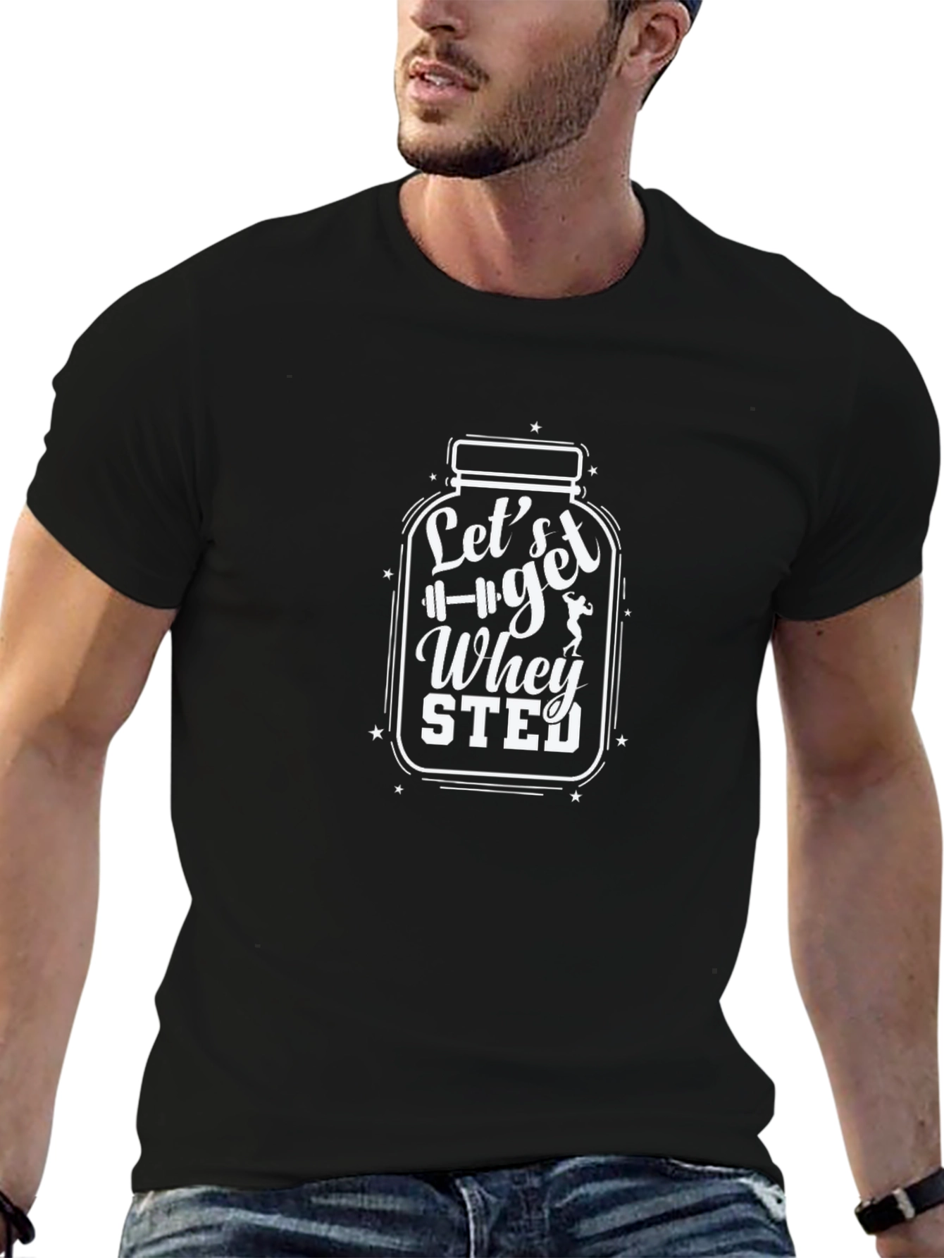Lets Get Wheysted Black Graphic Tee