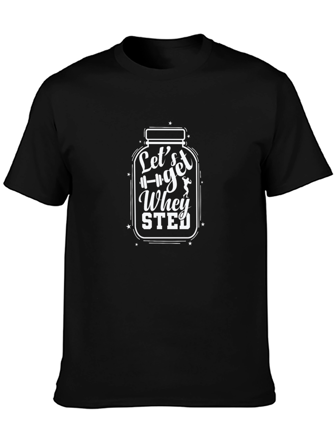 Lets Get Wheysted Black Graphic Tee
