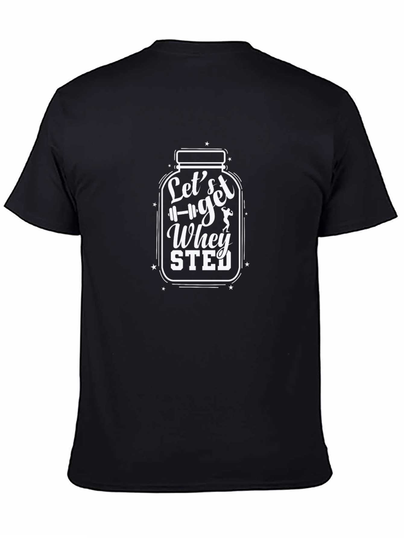 Lets Get Wheysted Black Graphic Tee