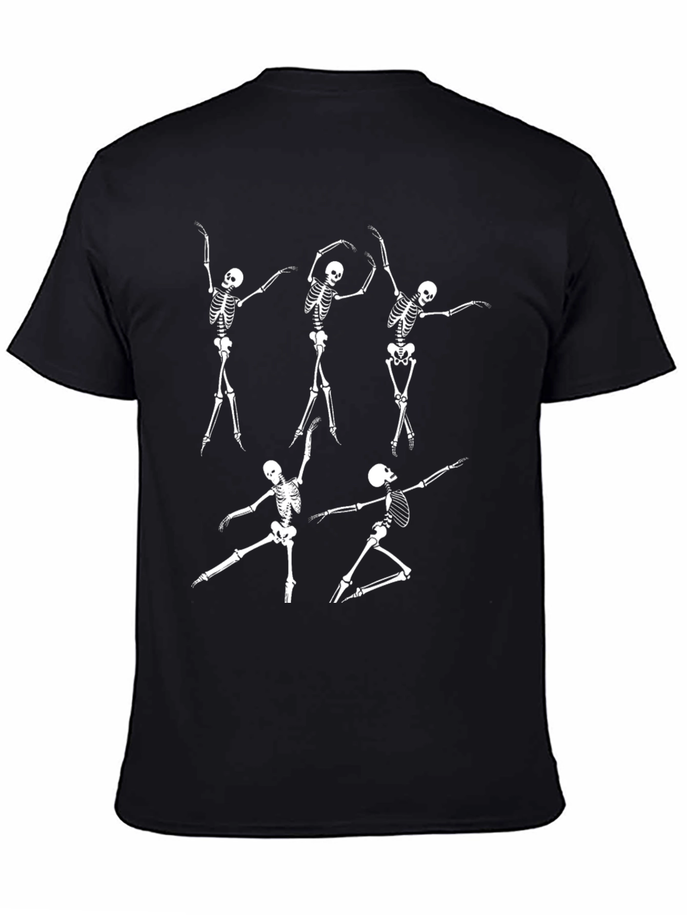 Dancing Skeletons Black Graphic Tee