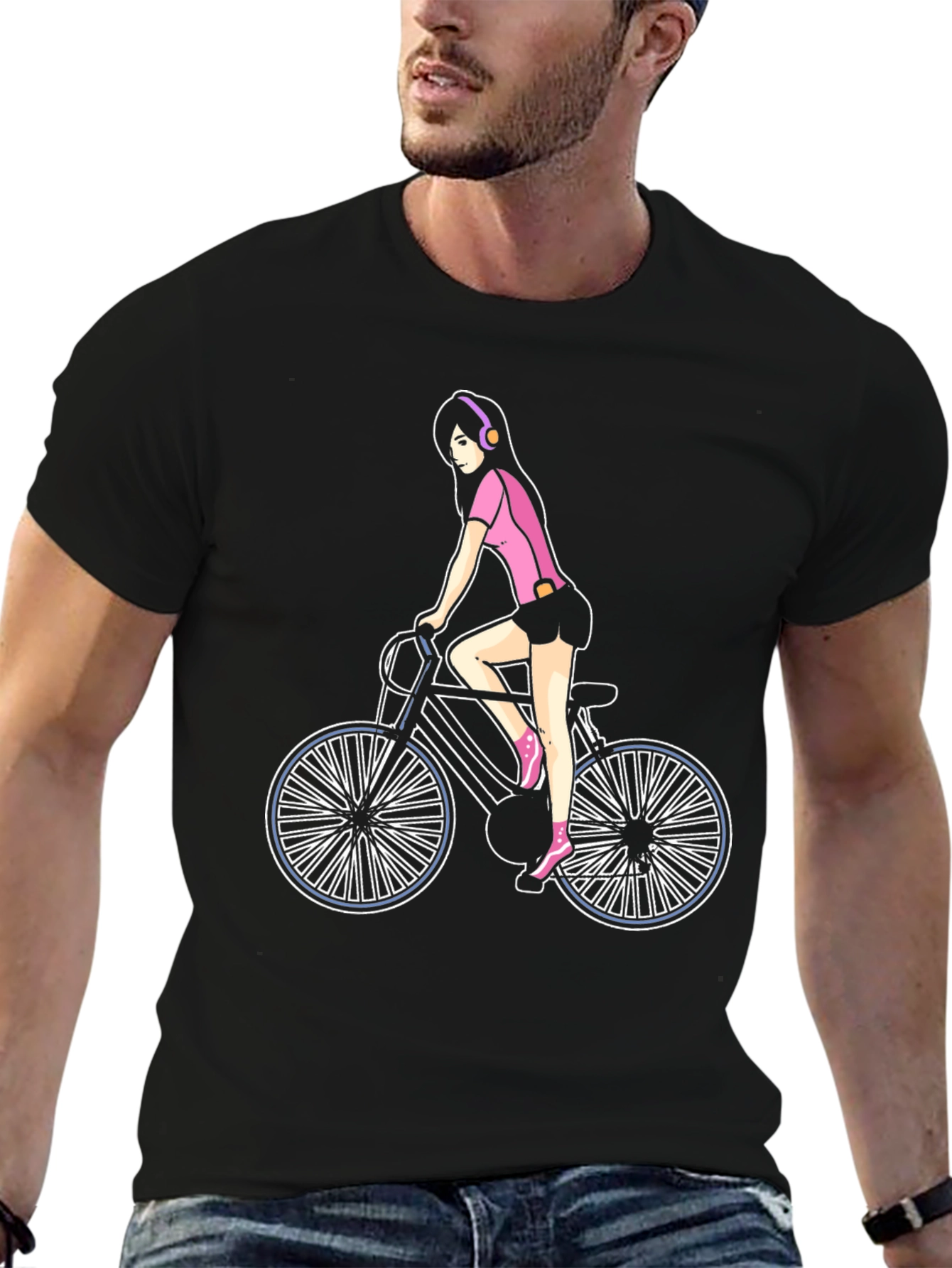 Woman on Bike Graphic Tee
