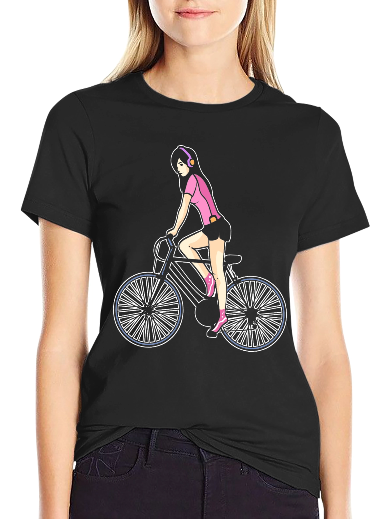 Woman on Bike Graphic Tee