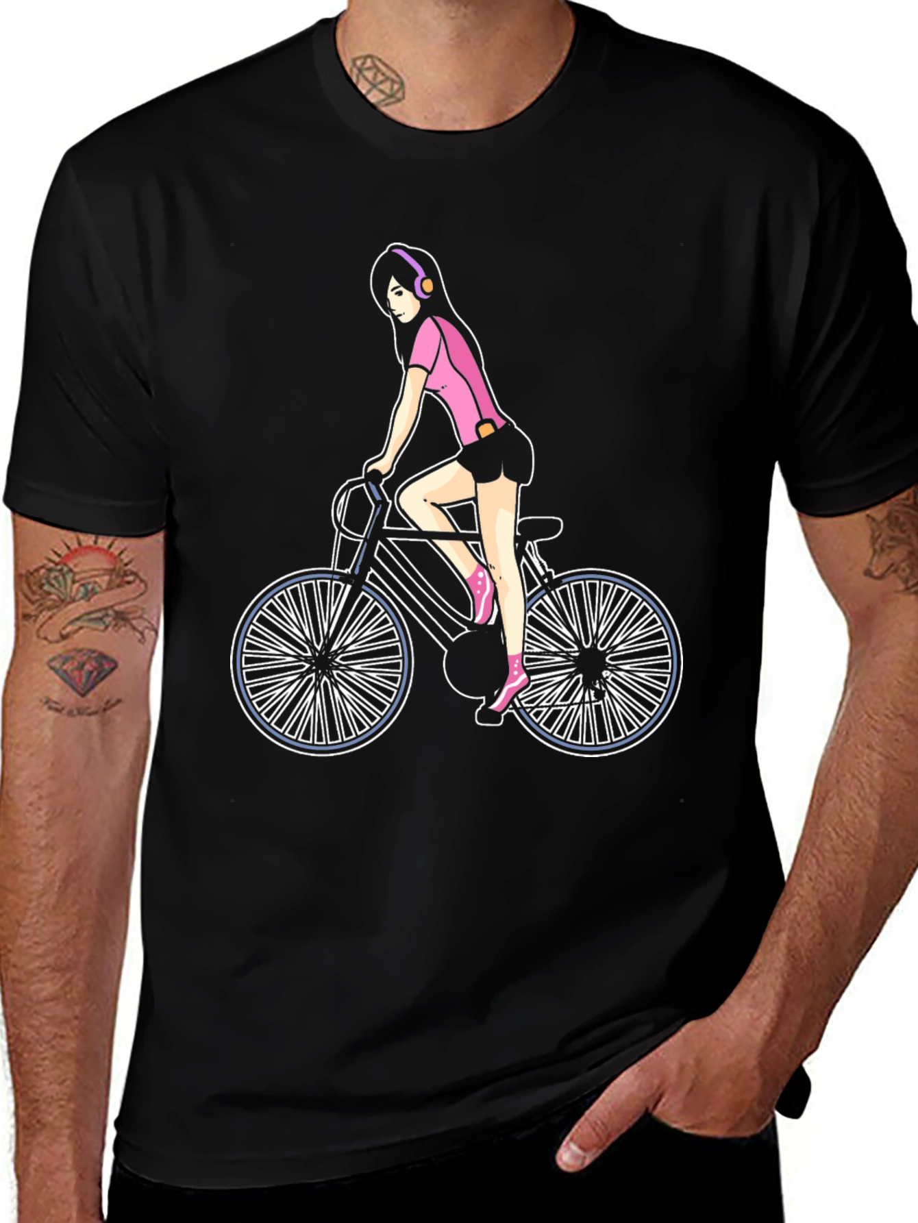 Woman on Bike Graphic Tee