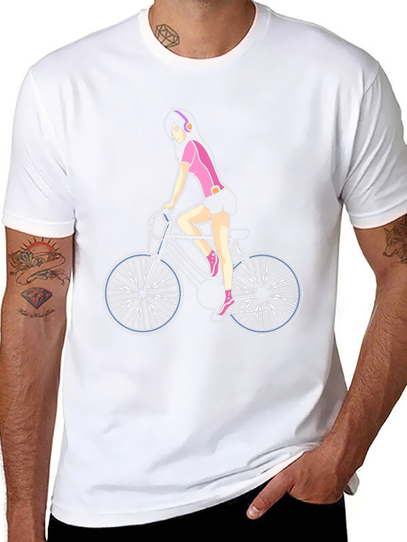 Woman on Bike Graphic Tee