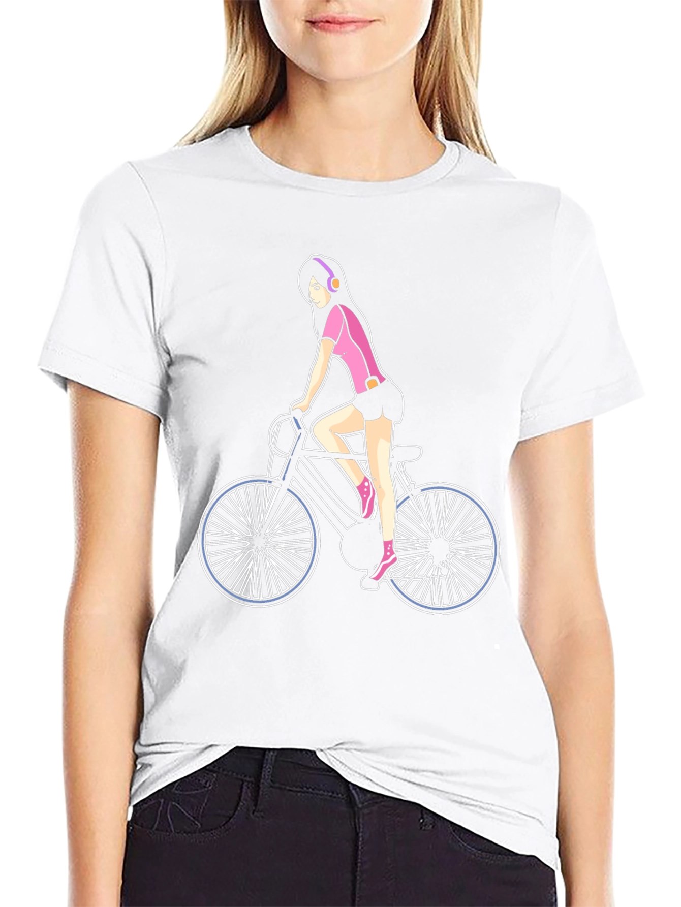 Woman on Bike Graphic Tee