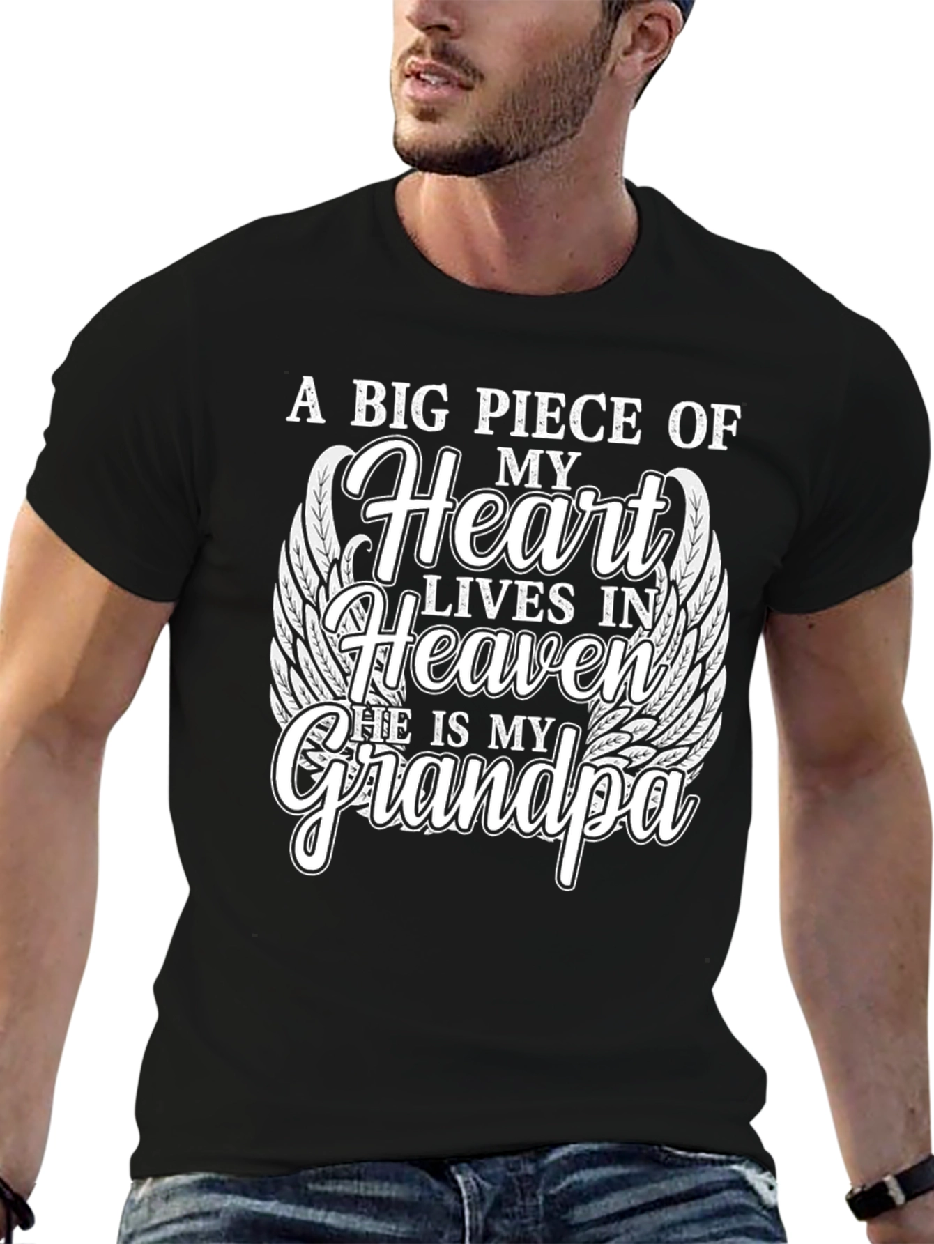 Grandpa Heaven Memorial T-Shirt