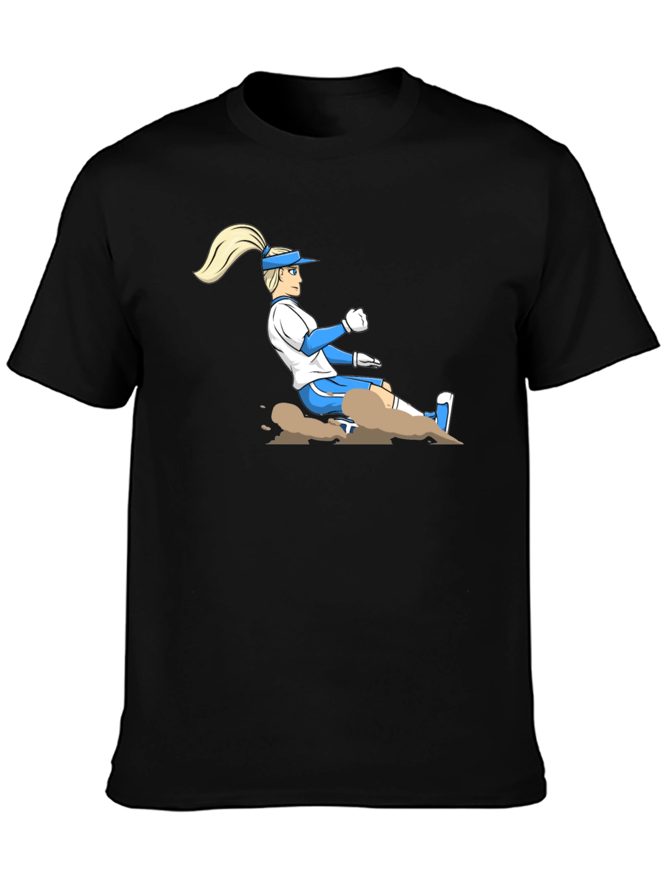 Baseball Player Graphic T-Shirt - Black