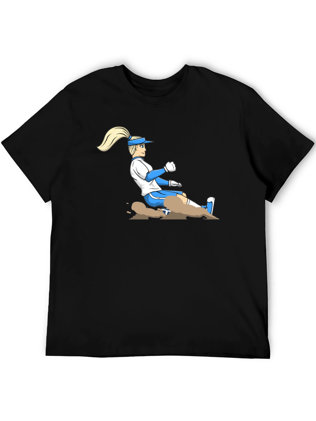 Baseball Player Graphic T-Shirt - Black