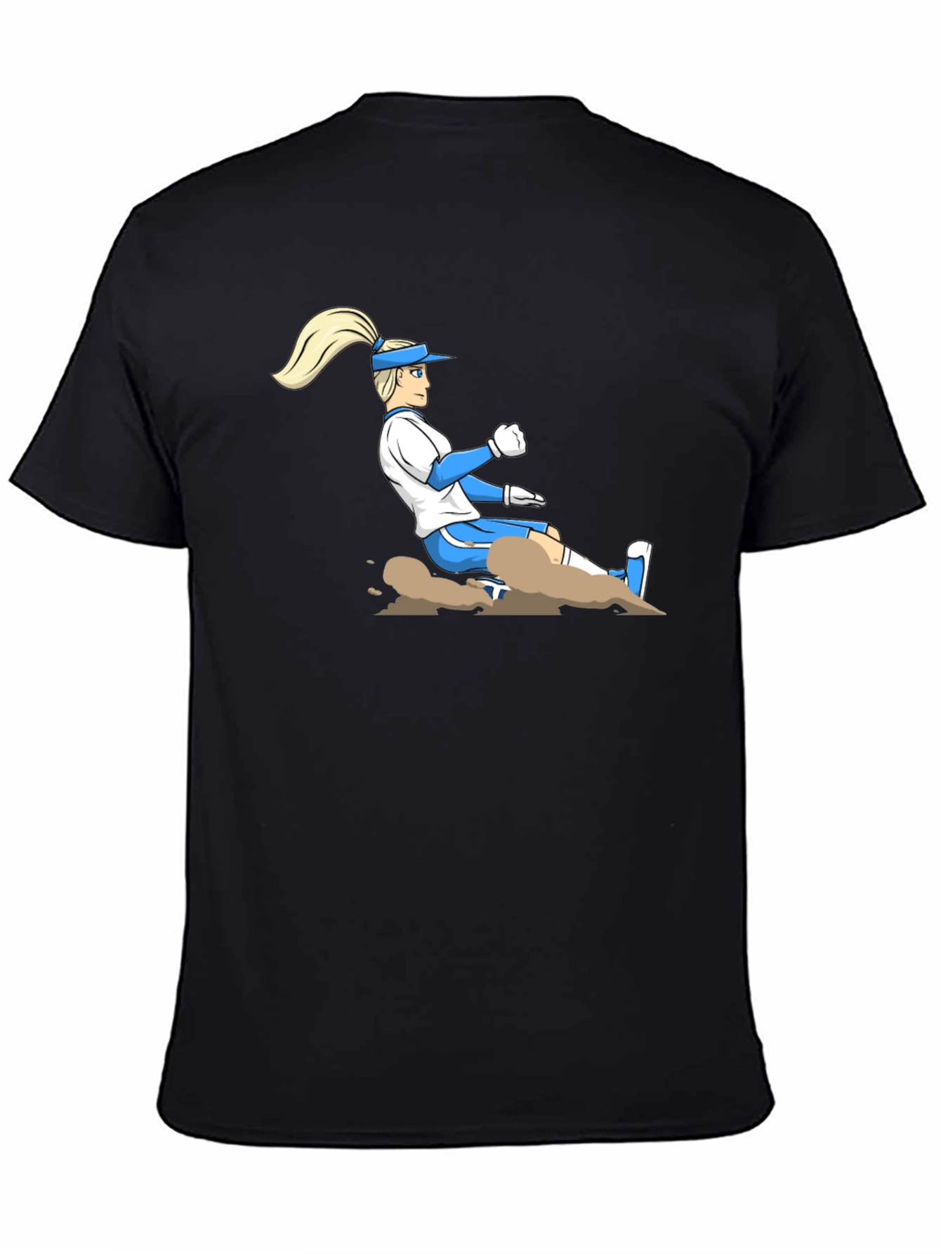 Baseball Player Graphic T-Shirt - Black