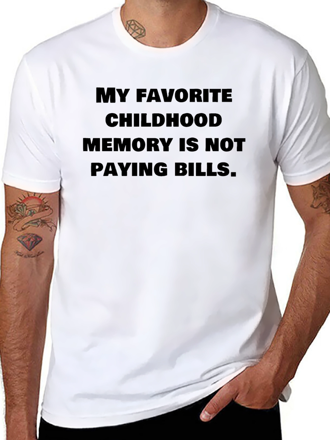 Funny Not Paying Bills Childhood Memory T-Shirt