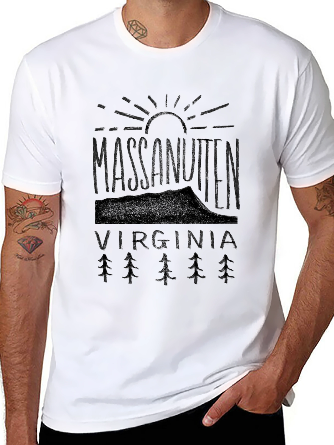 Massenutten Virginia Graphic Tee - Black
